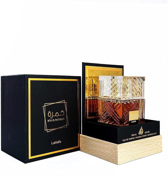 Lattafa Khamrah Eau de Parfum Unisex 100ml3.4 oz Warm Vanilla, Spice & Woody Fragrance