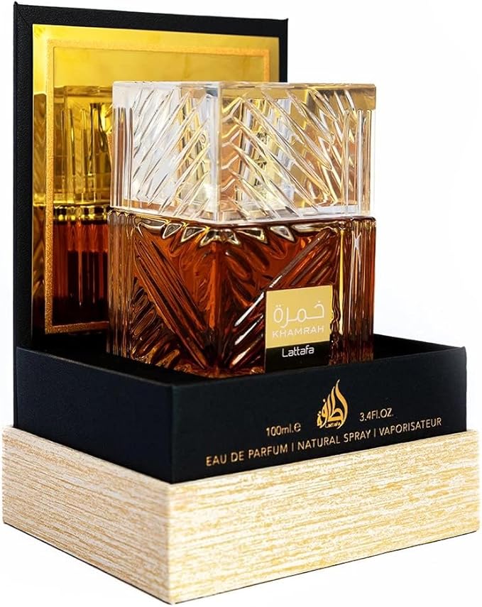 Lattafa Khamrah Eau de Parfum Unisex 100ml3.4 oz Warm Vanilla, Spice & Woody Fragrance